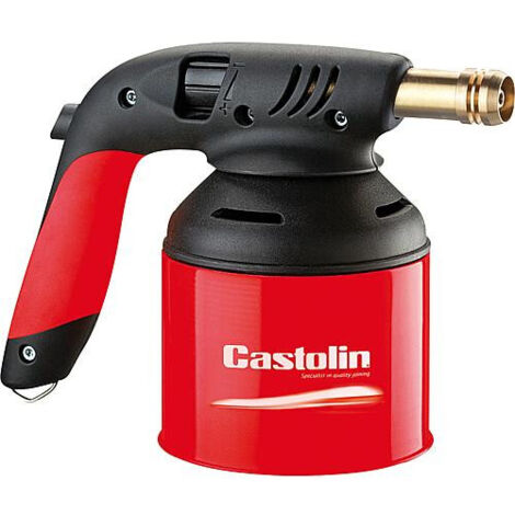 Castolin – Chalumeau soudeur à flamme bi-gaz – Allumage piezo – Pour cartouches butane 190g – Autonomie 1h – Ergonomique pour usage prolongé