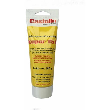 Castolin – Décapant pour soudure étain – Spécial cuivre et laiton – 100g – Protège contre l'oxydation – Facilite le mouillage lors de la soudure