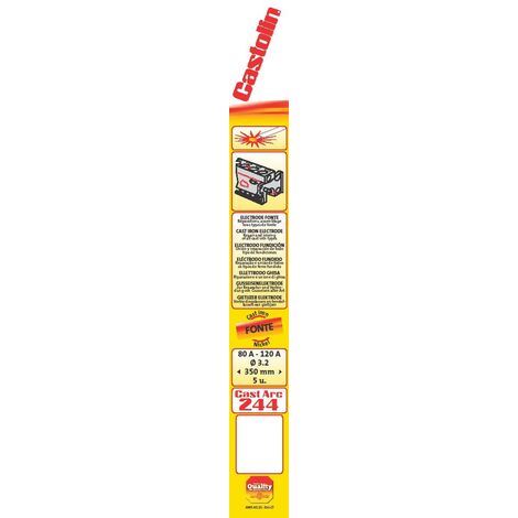 Castolin – Lot de 10 baguettes fonte grise 244 diamètre 2,5mm – Soudage et réparation fontes – Dépôt homogène pour assemblages durables