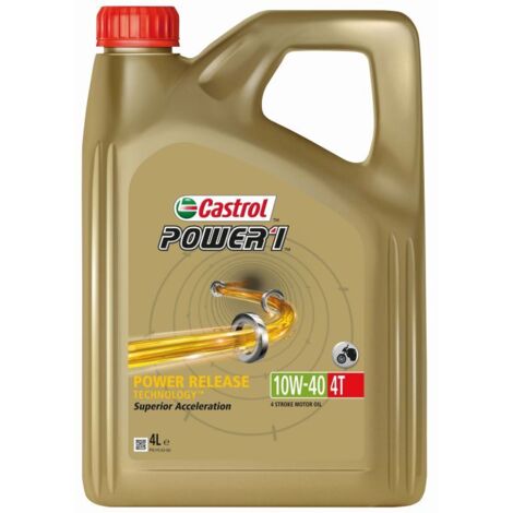 CASTROL - 4T00014/162 : MOTEUR HUILE DE GRAISSAGE POWER1 4T 10W40 4L 15043F