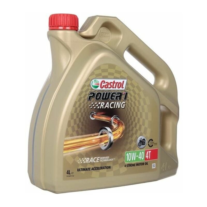 Huile-Additif Power 1 Racing 4T - Synthetique / 10W40 / 4L - Castrol