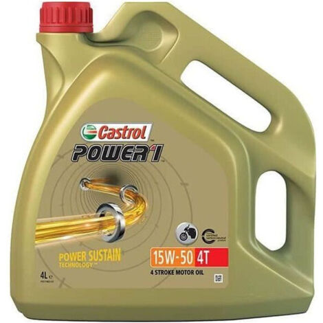 CASTROL HUILE MOTEUR POWER 1 4T 15W-50 - 4 L