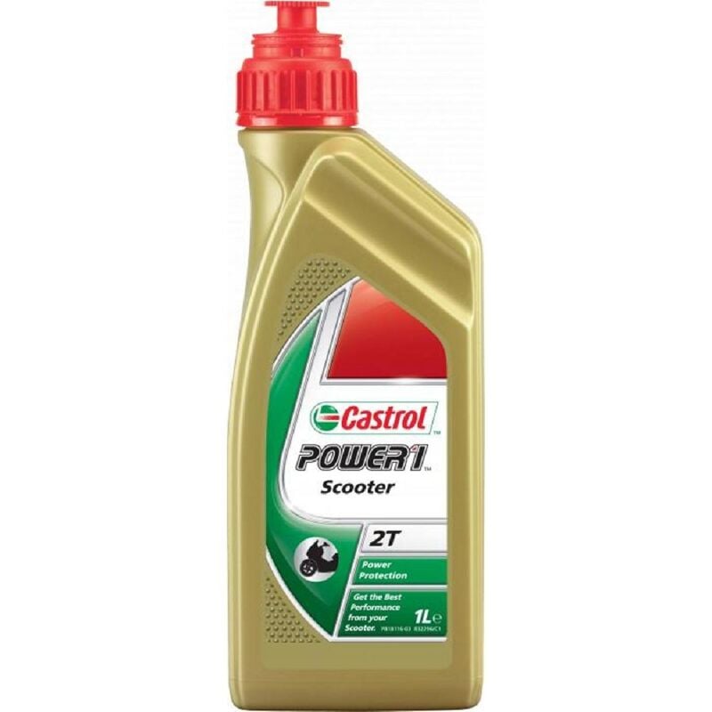 Castrol - 12x Huile Power 1 compatible avec Scooter 2T Bidon de 1 Litre