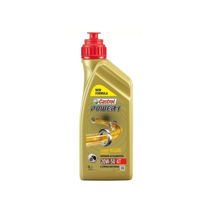 Power 1 4T - 4 Stroke - 20W-50 - Mineral - 1 Litre - 15049A - Castrol