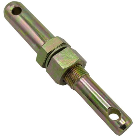 Cat 1-2 Tractor Implement Mounting Pin Lower Link with 2 Nuts (1" UNF Thread Trailer Linkage)