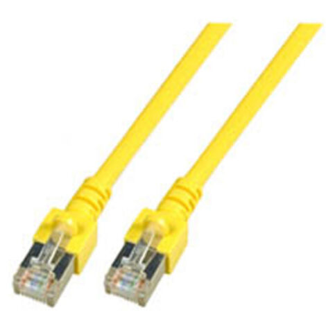 CAT 5e Câble Patch, F/UTP, jaune, 3 m, conducteur en aluminium plaqué cuivre (CCA). Longueur de câble 3 m