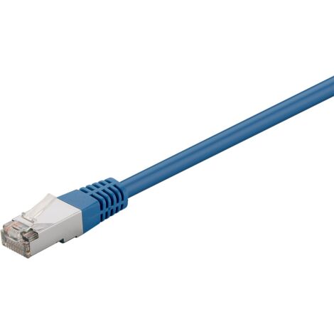 CAT 5e cavo patch, F/UTP, blu, conduttore in alluminio rivestito di rame (CCA), senza protezione fermo. Lunghezza del Cavo 3 m