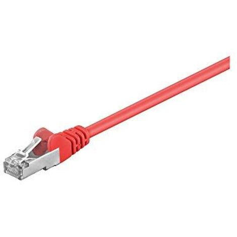 CAT 5e cavo patch, SF/UTP, rosso, 10 m, conduttore di alluminio placcato di rame (CCA). Lunghezza del Cavo 10 m