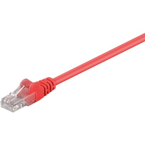 CAT 5e cavo patch, U/UTP, rosso, 15 m, conduttore di alluminio placcato di rame (CCA). Lunghezza del Cavo 15 m