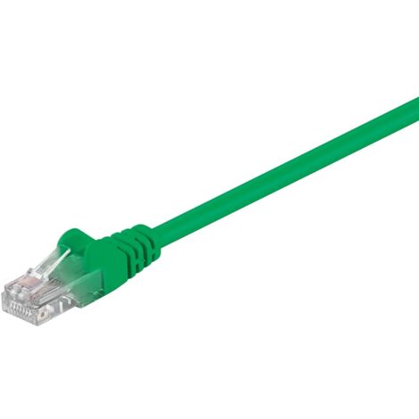 CAT 5e cavo patch, U/UTP, Verde, 15 m, conduttore di alluminio placcato di rame (CCA). Lunghezza del Cavo 15 m