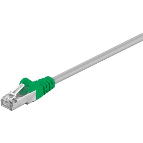 CAT 5e, F/UTP cavo incrociato, grigio, Verde, conduttore di alluminio placcato di rame (CCA). Lunghezza del Cavo 2 m
