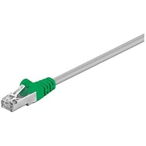 CAT 5e, F/UTP Cross-Patchkabel, grau, Grün, Kupferkaschierter Aluminiumleiter (CCA). Kabellänge 3 m