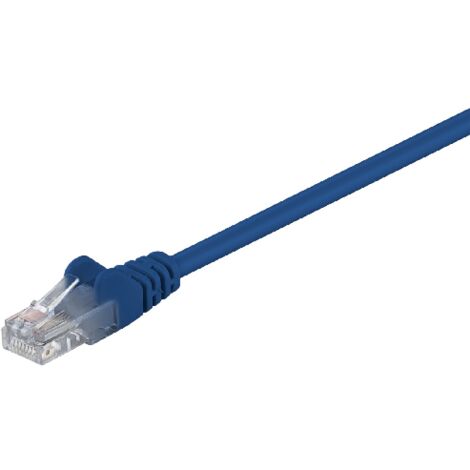 CAT 5e Patchkabel, U/UTP, blau, Kupferkaschierter Aluminiumleiter (CCA). Kabellänge 7.5 m