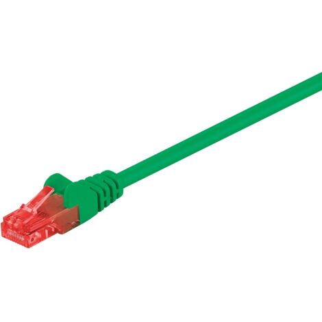 CAT 6 Câble Patch, U/UTP, Vert, conducteur en aluminium plaqué cuivre (CCA). Longueur de câble 0.25 m