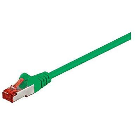 CAT 6 cavo patch S/FTP (PiMF), Verde, 10 m, conduttore di alluminio placcato di rame (CCA). Lunghezza del Cavo 10 m