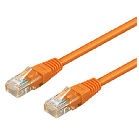 CAT 6 cavo patch, U/UTP, arancione, conduttore di alluminio placcato di rame (CCA). Lunghezza del Cavo 0.25 m
