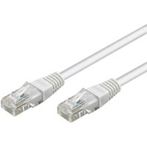 CAT 6 cavo patch, U/UTP, bianco, conduttore di alluminio placcato di rame (CCA). Lunghezza del Cavo 15 m