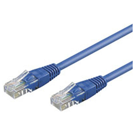 CAT 6 cavo patch, U/UTP, blu, conduttore di alluminio placcato di rame (CCA). Lunghezza del Cavo 20 m