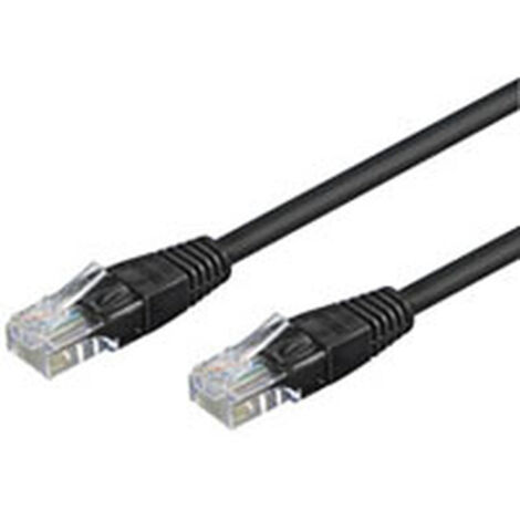 CAT 6 cavo patch, U/UTP, nero, conduttore di alluminio placcato di rame (CCA). Lunghezza del Cavo 10 m