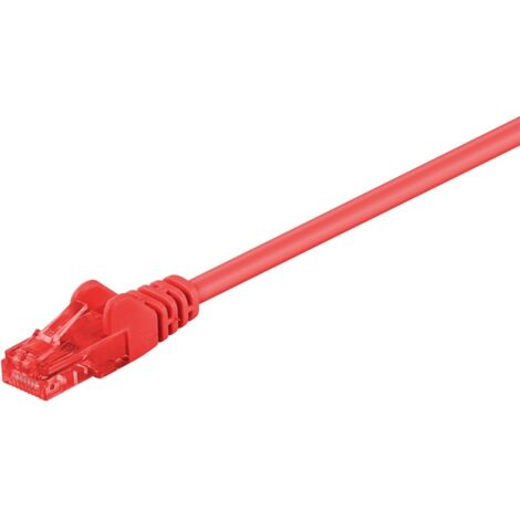 CAT 6 cavo patch, U/UTP, rosso, conduttore di alluminio placcato di rame (CCA). Lunghezza del Cavo 10 m
