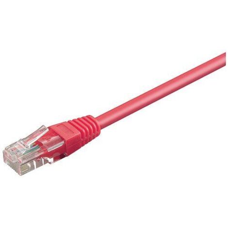 CAT 6 Patchkabel, U/UTP, magenta, Kupferkaschierter Aluminiumleiter (CCA). Kabellänge 1 m