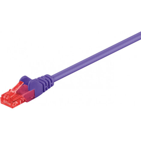 CAT 6 Patchkabel, U/UTP, violett, Kupferkaschierter Aluminiumleiter (CCA). Kabellänge 7.5 m