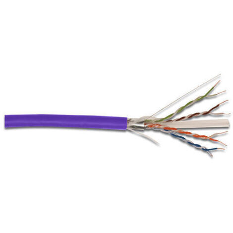 CAT 6 U-UTP installation cable - 250 MHz Eca (EN 50575) - AWG 23/1 - 305 m paper box - sx - Purple