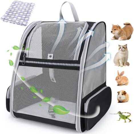 Cat Backpack Carrier, Ideal for Small Animals & Puppies, Outdoor Adventures, Vet Transport. Fully Ventilated Design for Ultimate Comfort On-The-Go