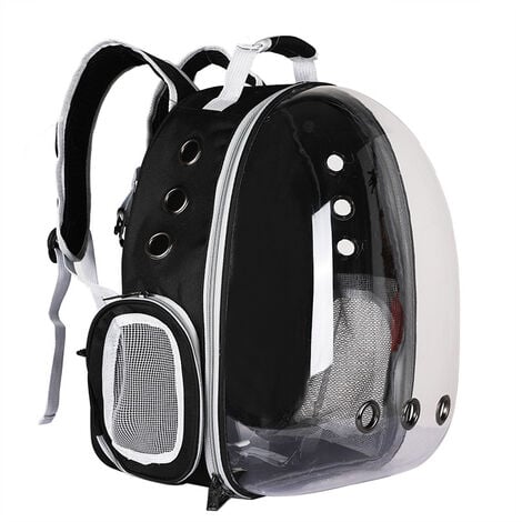 SWEEVT Cat Backpack Carriers Bag, Dog Backpack, Pet Bubble Backpack for Small Cats Puppies Dogs Bunny, Hiking and Outdoor Use Black
