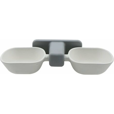 Cat Bowl for Small Dogs - Pets Set Raised Double Bowl Wall Mount with Raised Support, Non-Slip Food Water Dish Kitten Tilted Kibble Cats and Puppies