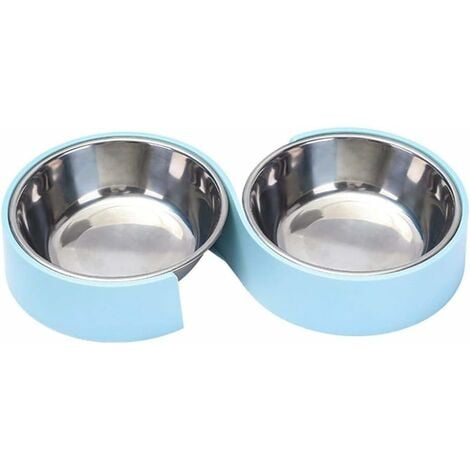 Cat Bowl, Stainless Steel Double Bowl Double Pet Cat Dog Bowl, Raised Cat Bowl For Cat Dog