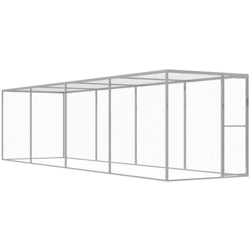 Vidaxl Cat Cage 6x1.5x1.5 M Galvanised Steel