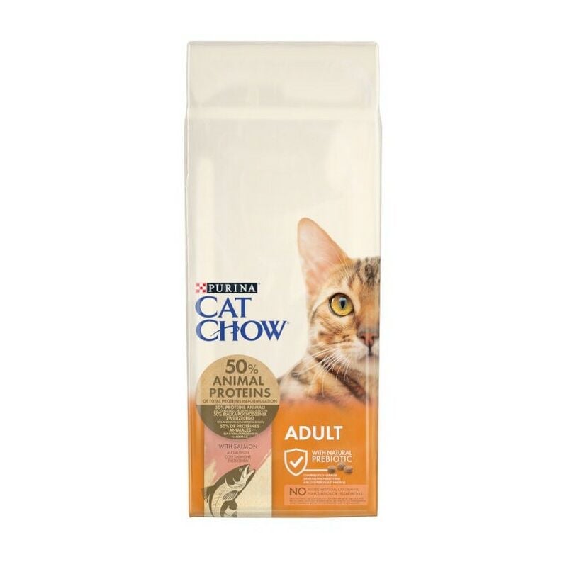Pienso para gatos adultos cat chow salmón Purina 1,5 kg