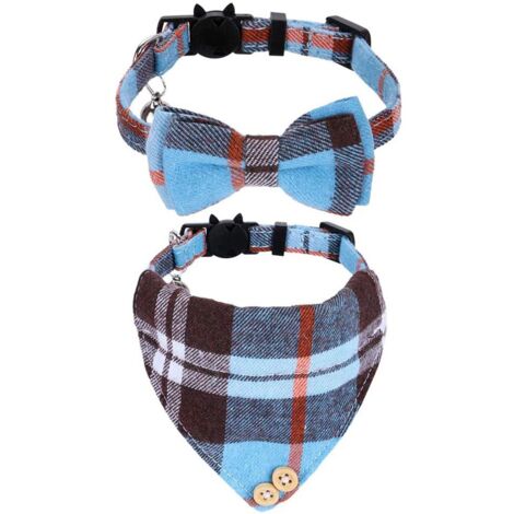 Cat collar, adjustable collar, cotton, 18-32 cm/1 cm, multi-color