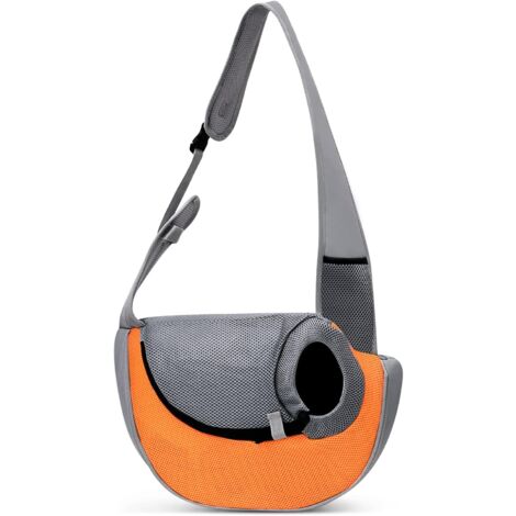 Cat Dog Carrier Bag Portable Pet Bags Breathable Shoulder Bag Travel Hiking Camping for Small Cat Small Dog Orange