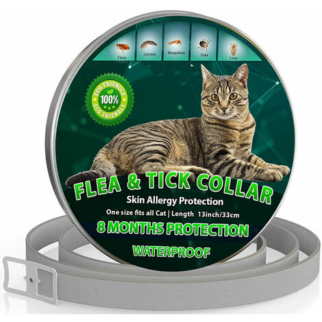 Cat Flea Treatment  Cat Collar  Flea and Tick Collar for Cats  8 Months Effective Protection  Waterproof  Adjustable  Flea Treatment Cat