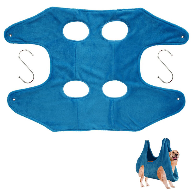 

Cat Hammock Helper Dog Grooming Hamaca 2 en 1 para bano de mascotas, lavado y corte de unas, azul, M