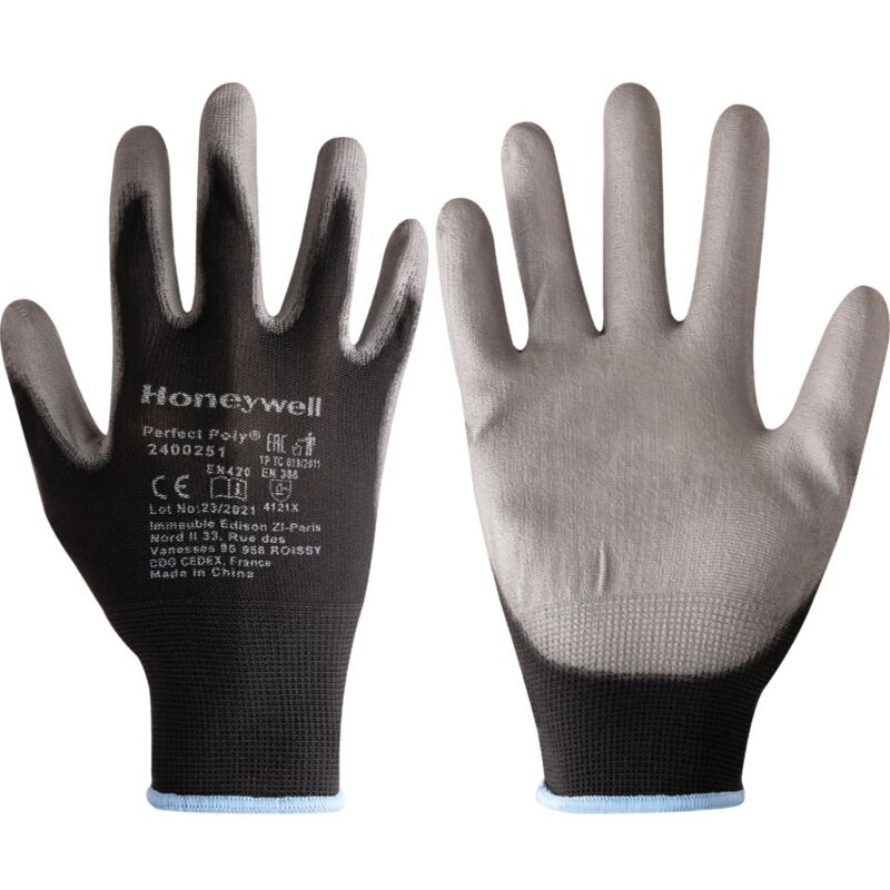 2400251 Perfect 3/4 Coated Black/Grey Gloves - Size 9 - Honeywell