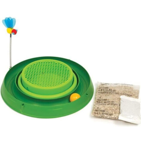 CAT IT PLAY CIRCUIT INTERACTIVE JOUET POUR CHAT AVEC HERBE, VERT