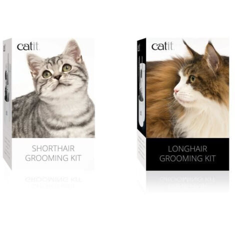 CAT IT Trousse de toilettage a poil court - Blanc - Pour chat