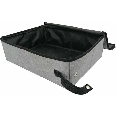 Cat Litter Box - 600D Collapsible Leak Proof with Lid - Leakproof Folding Box with Oxford Cloth Lid - Outdoor House Camping m