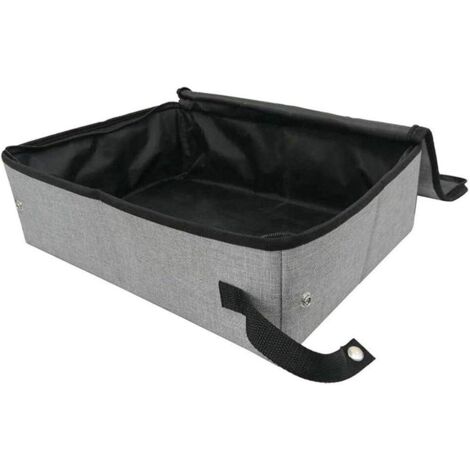 Cat Litter Box - 600D Collapsible Leak Proof with Lid - Leakproof Folding Box with Oxford Cloth Lid - Outdoor House Camping m