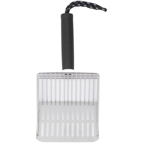 Cat Litter Scoop Removable Handle 304 Stainless Steel Fast Filtration Cat Litter Shovel Litter Box Scooper for Cat Litter Box Cleaning Black