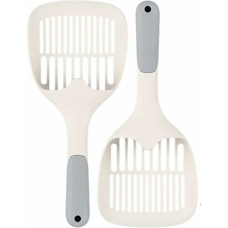 Cat Litter Scoop Schnellem Sieb Katzen Schaufel, Katzenstreuschaufel, Langlebige Katzenschaufel Plastik mit Rutschfestem Griff für die Reinigung von Katzenstreu Tierbedarf, 2 Pcs