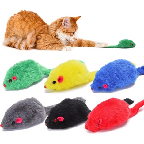 Cat Mouse Toy，Set of 6,Realistic Chewing Teeth Cleaning Toy, Simulation Mouse Toy for Cats and Dogs, Variety of Colors.