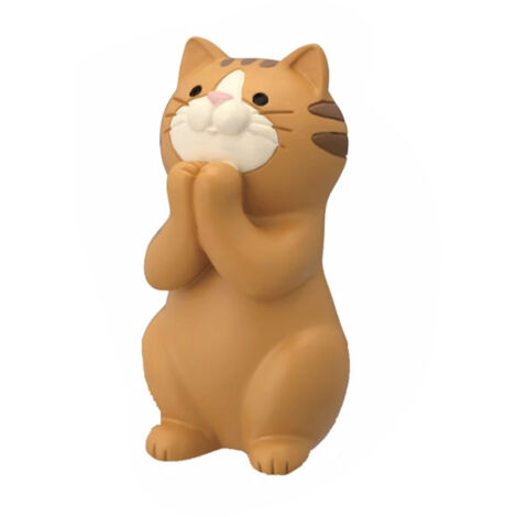 Cat Ornament Multifunctional Phone Tablet Glasses Pen Holder Desk Decoration for Home Clasp Hands Ocelot