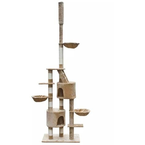 Cat Play Tree Cuddles XL 230 - 260 cm Beige Plush