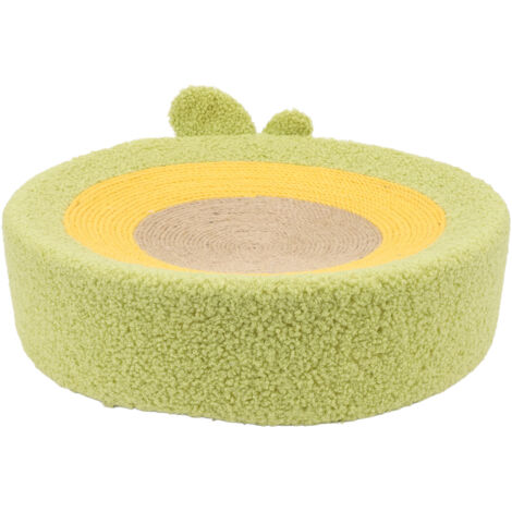 Cat Scratcher Bed Cute Avocado Shape Sisal Rope Scratching Pad Ergonomic Cat Lounge Bed