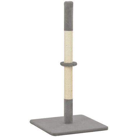 Cat Scratching Post Grey 40x40x80 cm Sisal