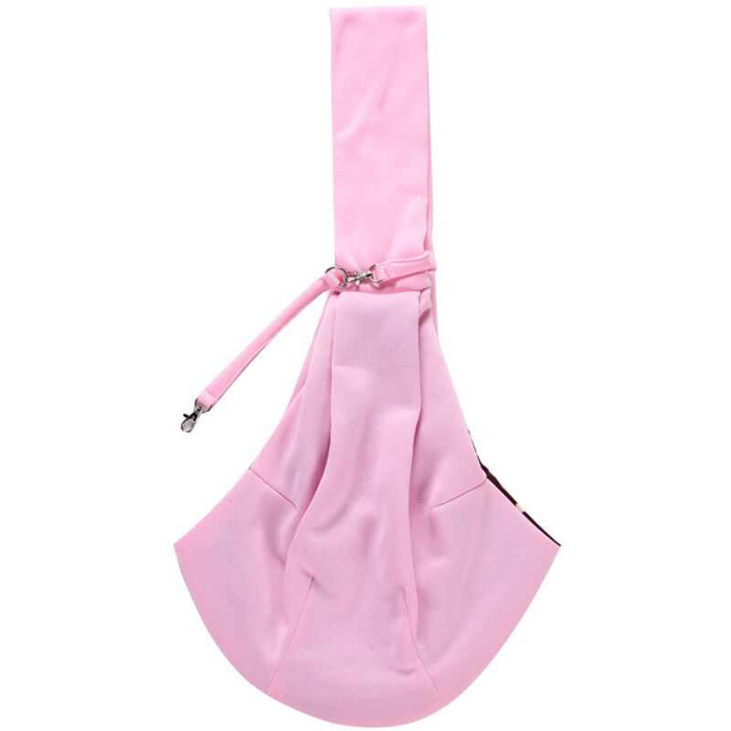 

Cat Sling Carrier Dog Sling Bag Bolsa de hombro para mascotas Bolsa de viaje para perros con manos libres, Rosa